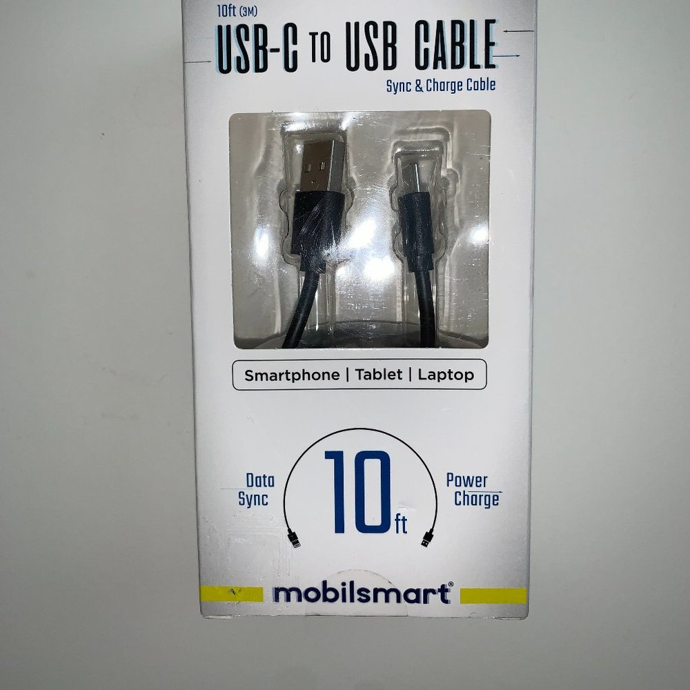 NEW in Pkg USB-C to USB Cable 10 Ft